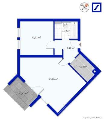 Grundriss unmöbliert