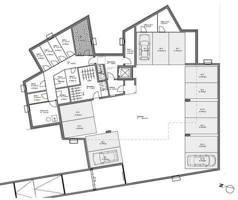 Kellerabteile und Tiefgarage