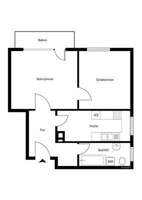 Grundriss (nicht maßstabgetreu)