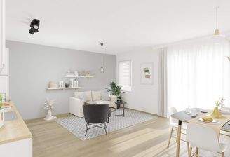 Visualisierung des Wohnzimmers der Ferienwohnung