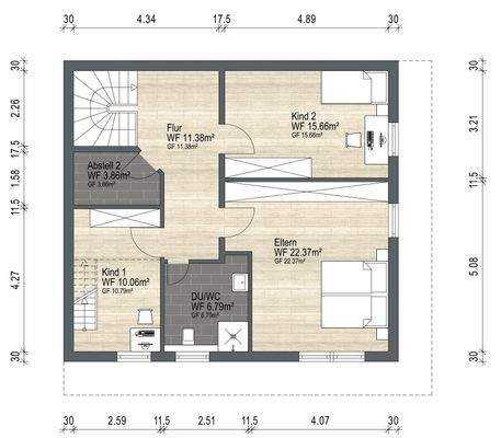 Grundrissplan Dachgeschoss 