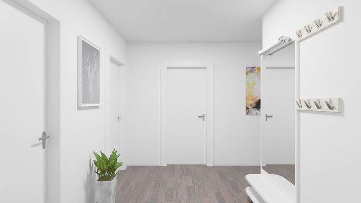 Flur Ansicht zur Eingangstür