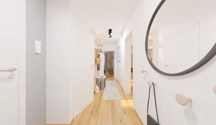 Praktischer Eingangsbereich