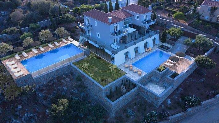 Kreta, Ammoudara: Luxuriöse Designer-Villa mit traumhaftem Meerblick zu verkaufen