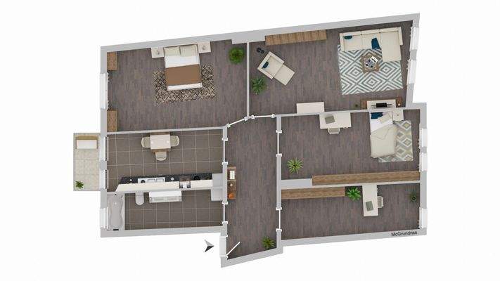 Grundriss der Wohnung