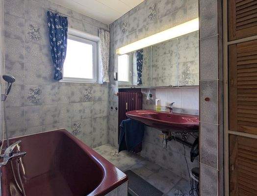 Tageslicht-Badezimmer mit Badewanne