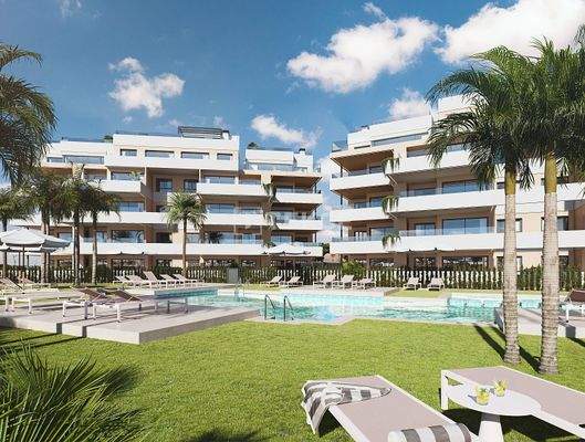 Apartments with Spacious Terraces and Pools in Santa Rosalía
