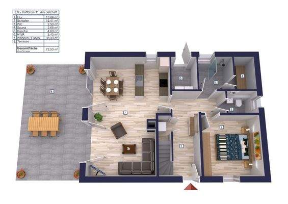 Visualisierung Erdgeschoss