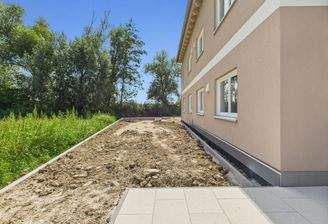 Blick in Richtung Gartenfläche