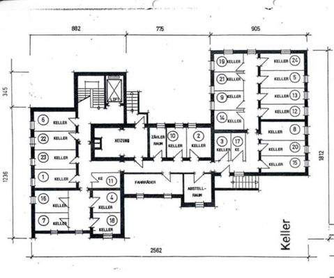 Grundriss Keller