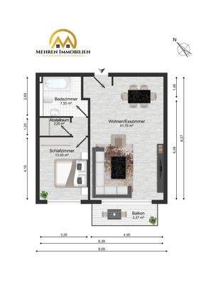 Grundriss Wohneinheit 5 OG