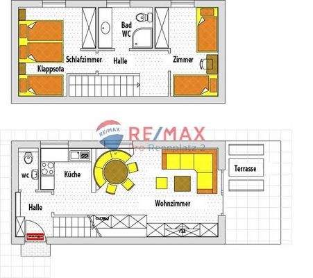 Grundriss Maisonette