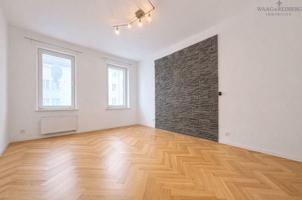 Visualisierung – mögliches Wohnzimmer nach Renovierung