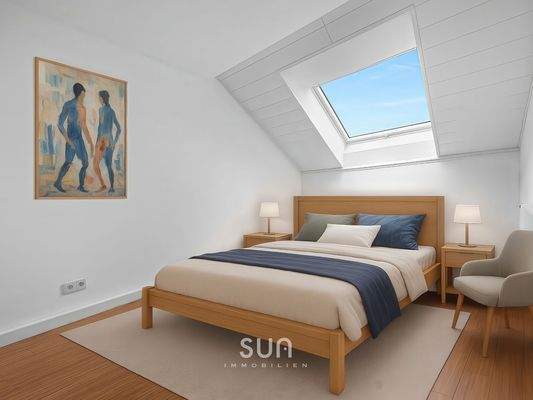 Helles Schlafzimmer (visualisiert)