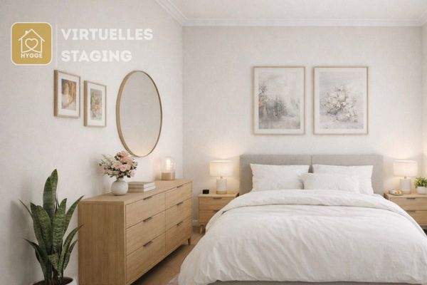 So könnte dein Schlafzimmer aussehen! (virtuelles Staging)