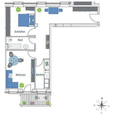 Grundriss Dachwohnung