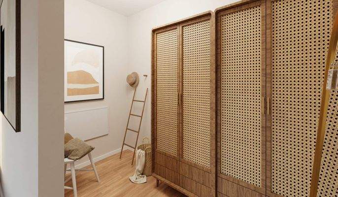 Praktische Ankleide direkt am Schlafzimmer