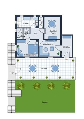 Grundriss Gartengeschoß