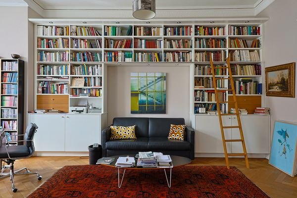 Bücherregal-Arbeitszimmer