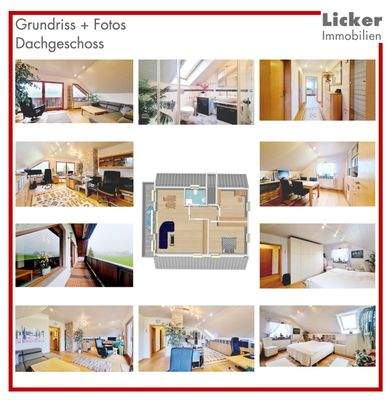 Grundriss + Fotos - Dachgeschoss