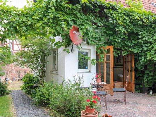 Rückansicht mit angelegter Terrasse