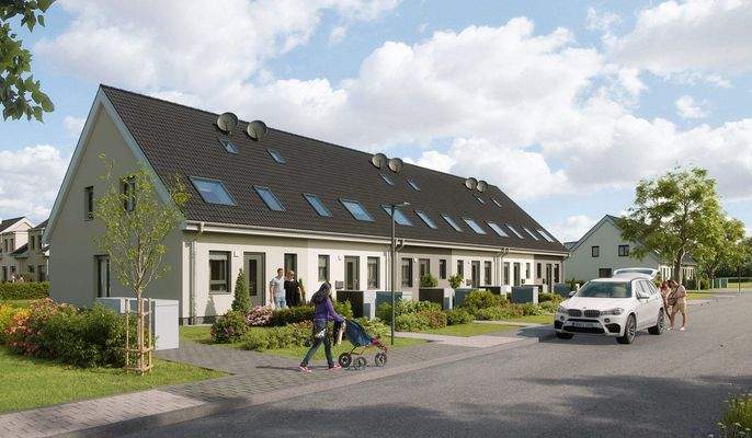 Unsere Reihenhäuser stehen in grüner Umgebung