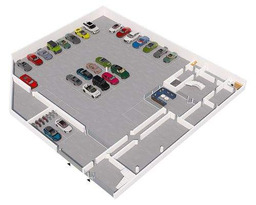 3D-Grundriss-TG mit Einrichtungsvorschlag