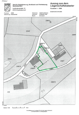Grundstück Lageplan