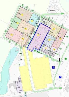 24 150 053_Übersichtsplan Halle 16_Hallenhöhen_mit Abriss