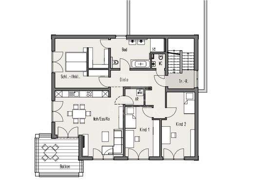 Grundriss Obergeschoss