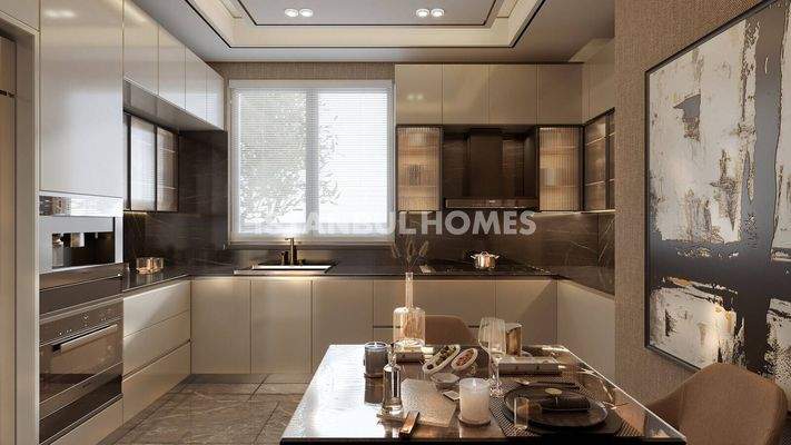 Apartments in a Project 150 M from the Metro in Istanbul Sisli