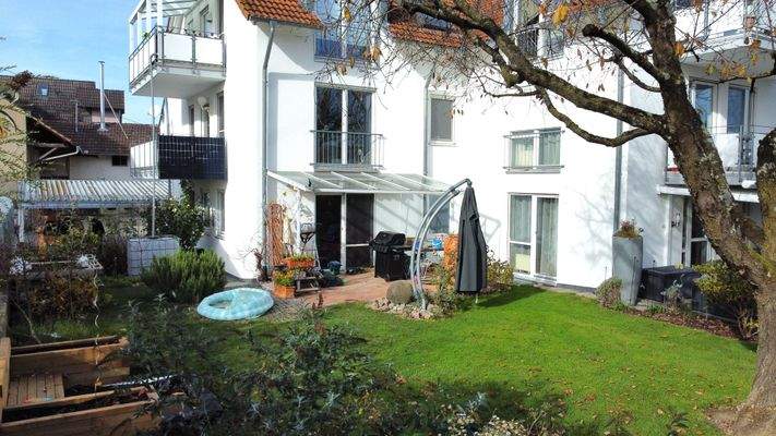 Blick Garten, Terrasse