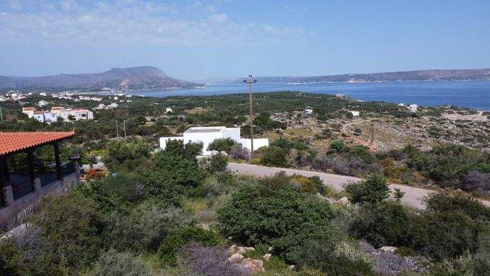 Kreta, Kokkino Chorio: Grundstück mit Meerblick und Bergblick zu verkaufen