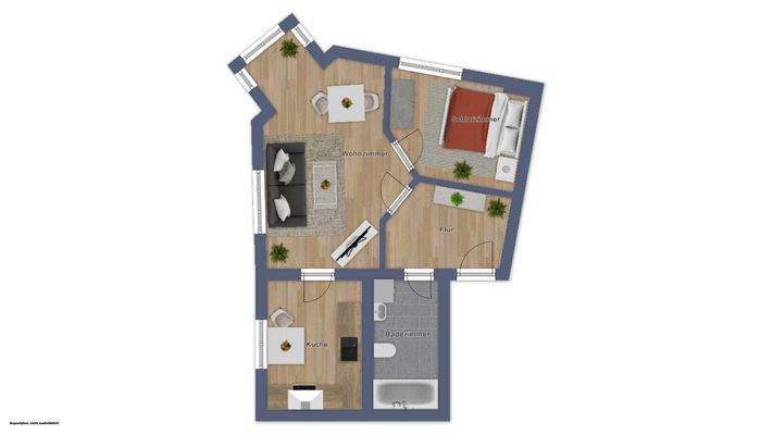 Grundriss Wohneinheit