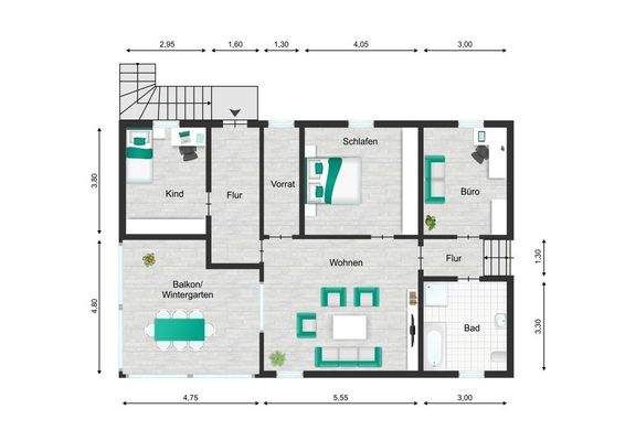 Grundriss - Anbau OG