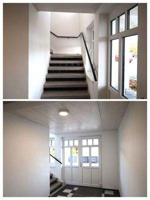 Gepflegtes Entrée mit ansprechendem Treppenhaus