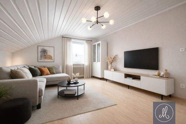 Wohnzimmer mit virtueller Möblierung