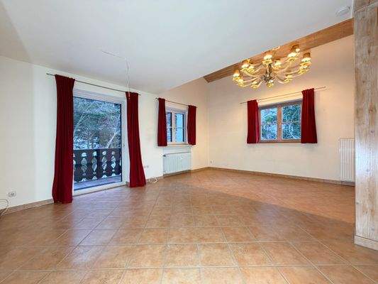 Großzügiges Wohnzimmer mit Balkonzugang (OG)