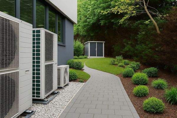 Außenanlagen mit Wärmepumpen