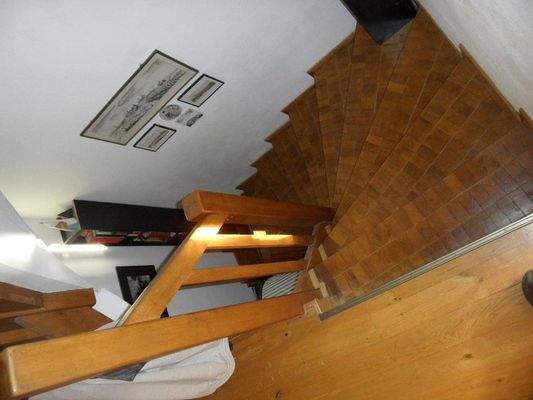 Treppe 1.OG-EG in Eiche