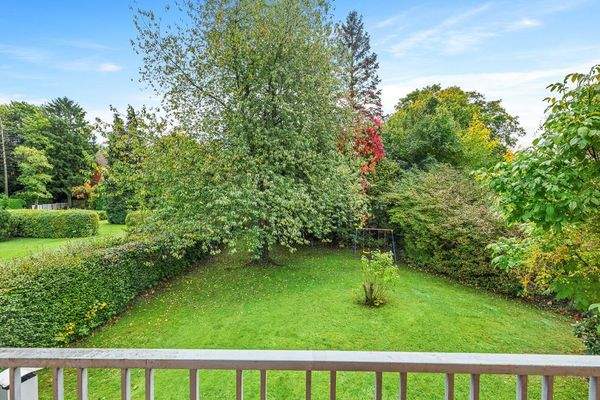 Blick auf die grüne Gemeinschaftsfläche