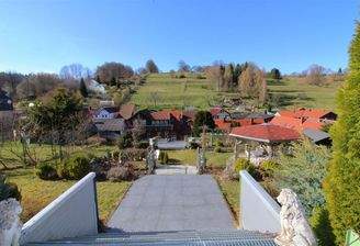 Garten Blick zum Haus