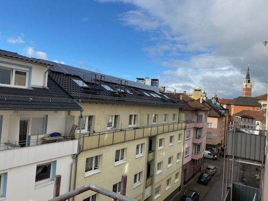 Aussicht Balkon Straße