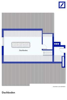 Grundriss Dachboden mit Schräge