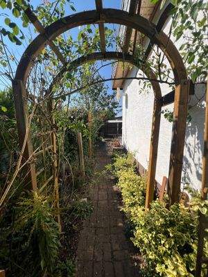 Blick Seitenansicht Haus