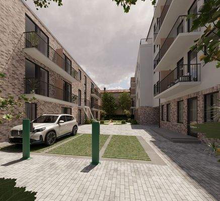 Gebäudeensemble Wohnungen und Studentenapartments