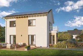 Home 5 2 Vollgeschosse 2Variante Aussenansicht Eingang mit Eingangsüberdachung 