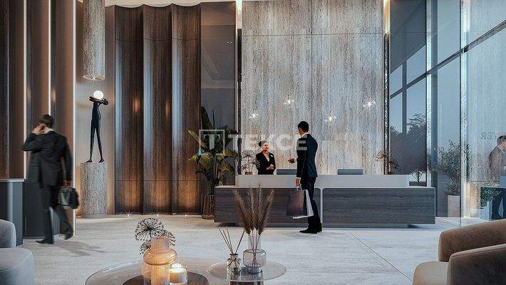 Apartments in a Secured Project with Pool in İzmir Konak