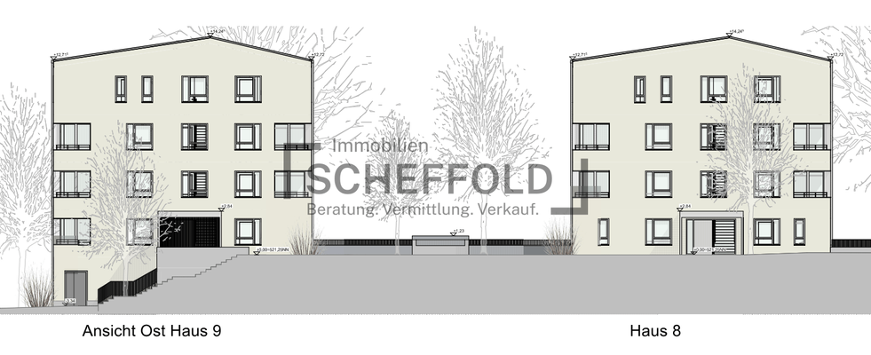 Ansicht Ost Haus 8 und 9