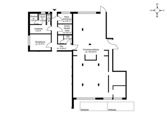 Grundriss Produktion